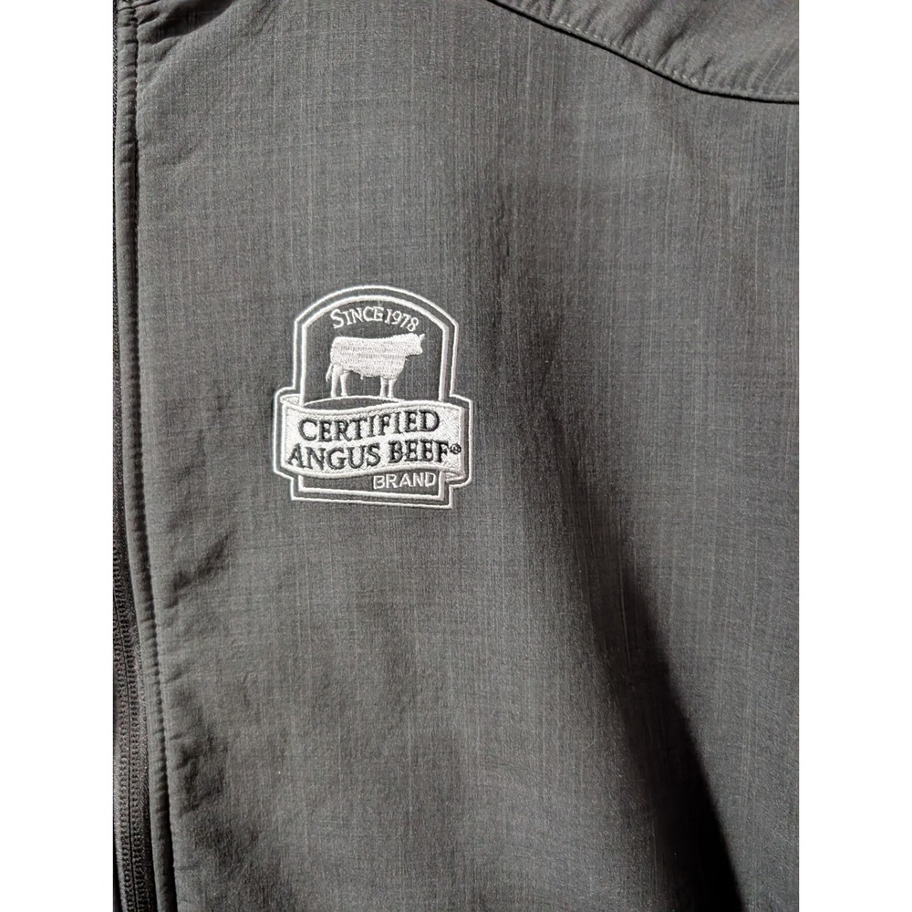 Eddie Bauer 3XL Black Fleece Lined Soft Shell Jacket US Foods Beef Work Zip Coat - Picture 3 of 13